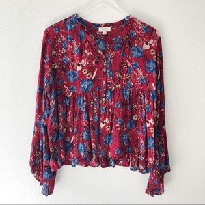 Umgee pullover floral print top